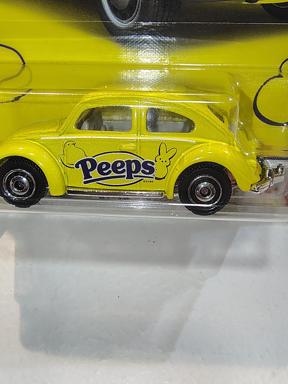 Matchbox Peeps Yellow '62 Volkswagen Beetle Toy Car - Picture 9 of 10